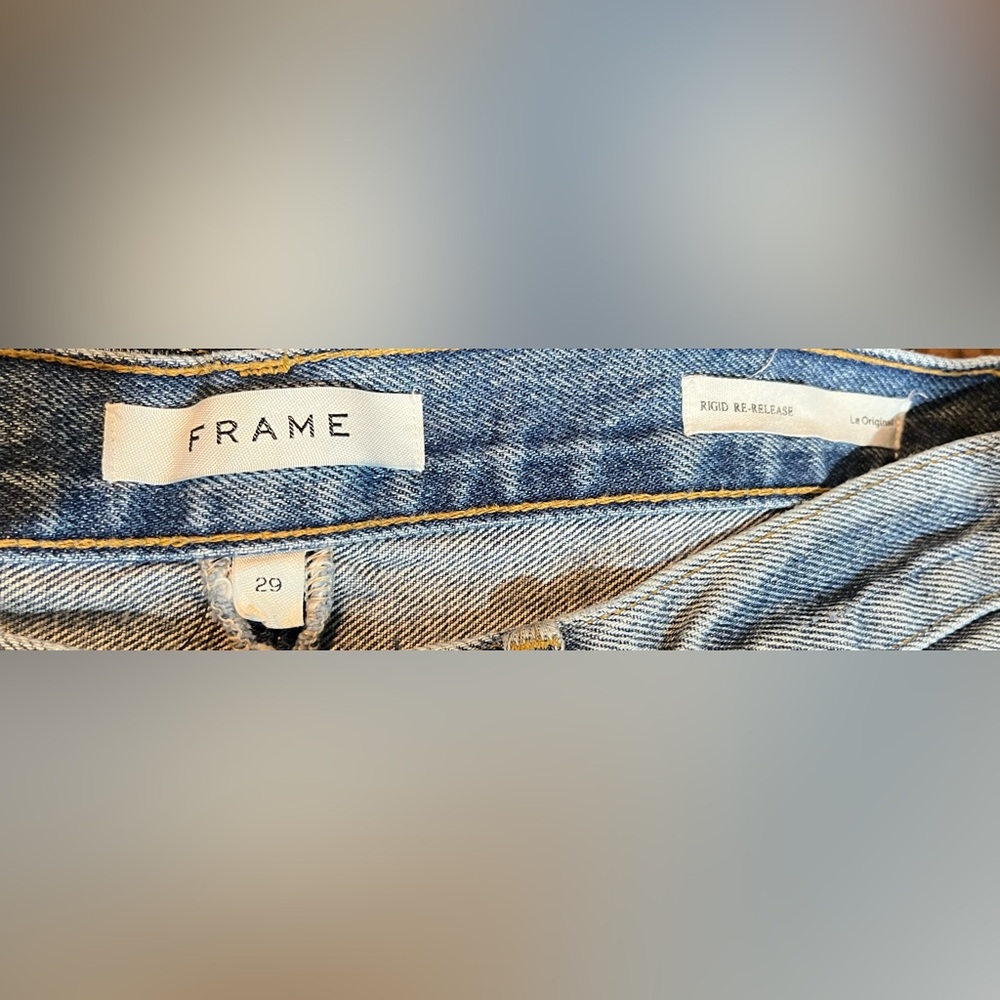FRAME‎ Rigid Re-Release Skinny Crop Zipper Front Distressed Jeans Size 29 - Picture 6 of 9